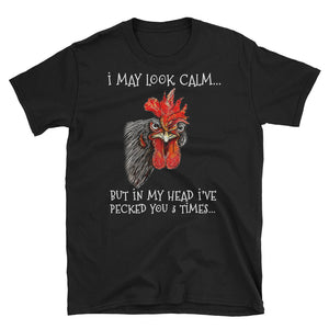 I May Lock Calm Short-Sleeve Unisex T-Shirt, Farmer Life Shirt, Funny Chicken Shirt