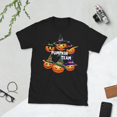 Image of Pumpkin Team Halloween Happy Day Halloween Short-Sleeve Unisex T-Shirt