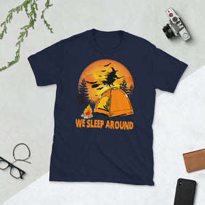 We Sleep Around Camping Halloween Witch Short-Sleeve Unisex T-Shirt