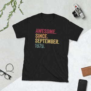 Awesome Since September 1979 40th Birthday Short-Sleeve Unisex T-Shirt