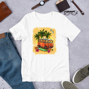 Watercolor Summer Vacation Short-Sleeve Unisex T-Shirt, What's Up Beach Premium T-shirt