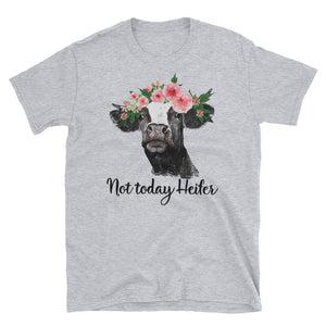 Not Today Heifer Short-Sleeve Unisex T-Shirt, Funny Heifer Lover T-shirt For Women