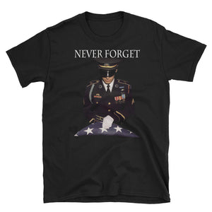 Never Forget Short-Sleeve Unisex T-Shirt, Remember Day T-shirt, Memorial Day, Veteran's Day