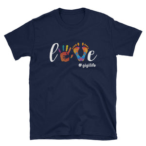 Personalized Love GiGi Life Short-Sleeve Unisex T-Shirt, Bless being a GiGi, Funny T-shirt For Grandma