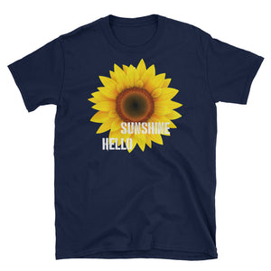 Hello Sunshine Sunflower Short-Sleeve Unisex T-Shirt, Women Sunflower Lover Shirt