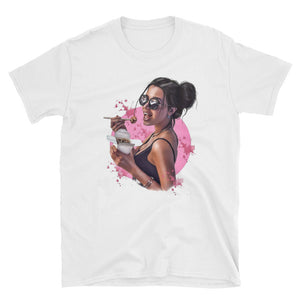 Sexy Black Women Short-Sleeve Unisex T-Shirt, Outfit For Women in Summer, Young Lady Shirt