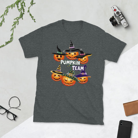 Image of Pumpkin Team Halloween Happy Day Halloween Short-Sleeve Unisex T-Shirt