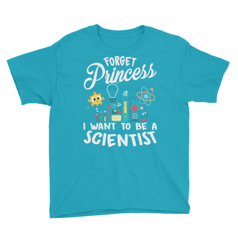 Image of Personalized Forget Princess I Want To Be A Scientist Lightweight Fashion T-Shirt, Funny T-shirt For Kids With Custom Jobs Titles