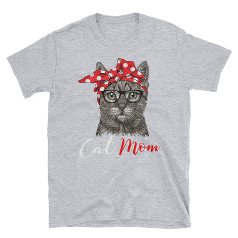 Image of Personalized Cat Mom Short-Sleeve Unisex T-Shirt, Funny Cat Lover Shirt For Cat Mom