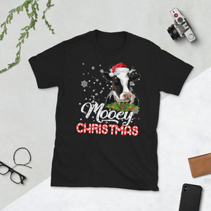 Mooey Christmas Funny Christmas Cow Short-Sleeve Unisex T-Shirt