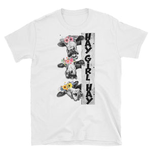 Hay Girl Hay Flower Heifer Short-Sleeve Unisex T-Shirt / Heifer Lover / Farmers Life / Heifer Women Shirt / Heifer Ladies