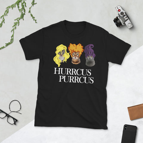 Image of Hurrcus Purrcus Binx Halloween Cat Lovers Short-Sleeve Unisex T-Shirt