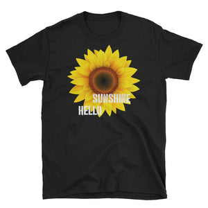 Hello Sunshine Sunflower Short-Sleeve Unisex T-Shirt, Women Sunflower Lover Shirt