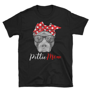 Personalized Pittie Mom Short-Sleeve Unisex T-Shirt, Cute Pittie Lover For Dog Mom