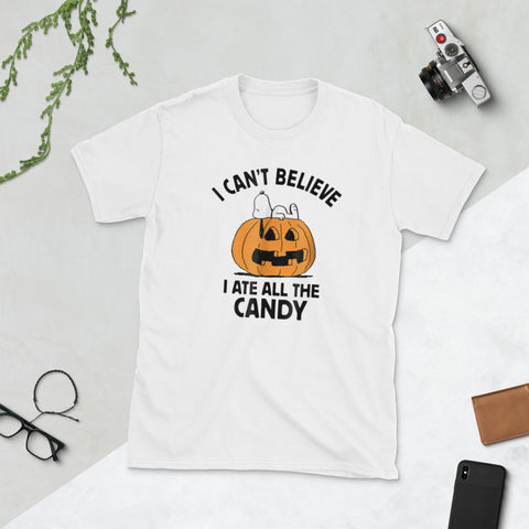 Image of Halloween I Can't Believe I Ate All The Candy Short-Sleeve Unisex T-Shirt