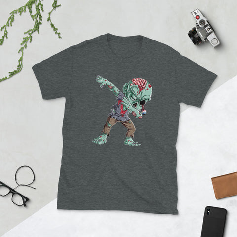 Image of Dabbing Zombie Halloween Funny Zombies Short-Sleeve Unisex T-Shirt
