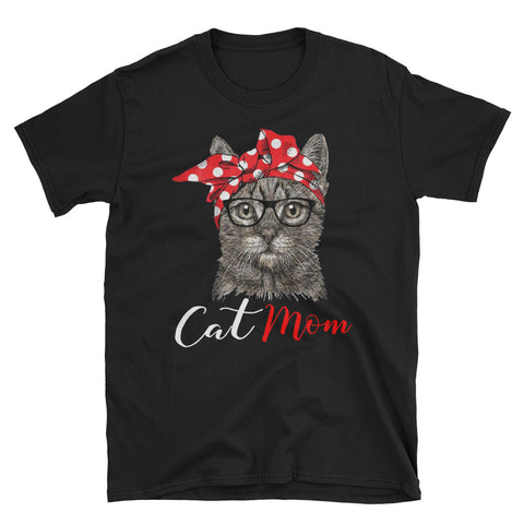 Image of Personalized Cat Mom Short-Sleeve Unisex T-Shirt, Funny Cat Lover Shirt For Cat Mom