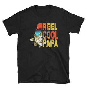Fishing Reel Cool Papa Short-Sleeve Unisex T-Shirt, Funny Fishing Gift For Dad and Grandpa in Father's Day 2019