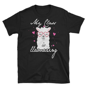 My Class Is Llamazing Short-Sleeve Unisex T-Shirt, Funny Llama Shirt For Teacher, Cute Teacher Gift