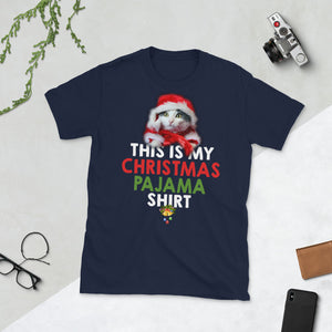 This is My Christmas Pajama Cat Christmas Short-Sleeve Unisex T-Shirt