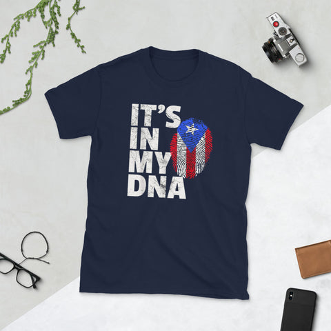 Image of It's In My DNA Puerto Rico Rican Short-Sleeve Unisex T-Shirt