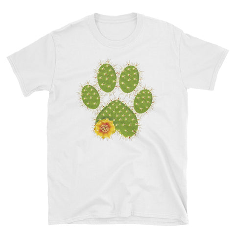 Image of Funny Dogs Paw Mix Flower Succulent Cactus Short-Sleeve Unisex T-Shirt