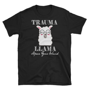 Trauma Llama Alpaca Short-Sleeve Unisex T-Shirt, Funny Llama Shirt