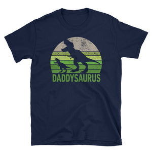Retro DaddySaurus Short-Sleeve Unisex T-Shirt, Dinorsau T-rex Daddy Shirt, New Daddy Shirt, Funny Shirt For Dad