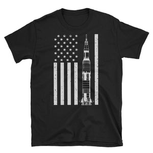 Apollo 11 50 Years Anniversary Vintage Rocket Space Astro Short-Sleeve Unisex T-Shirt, First Time In the Moon