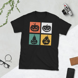 Halloween Retro Vintage Pumpkin Funny Short-Sleeve Unisex T-Shirt