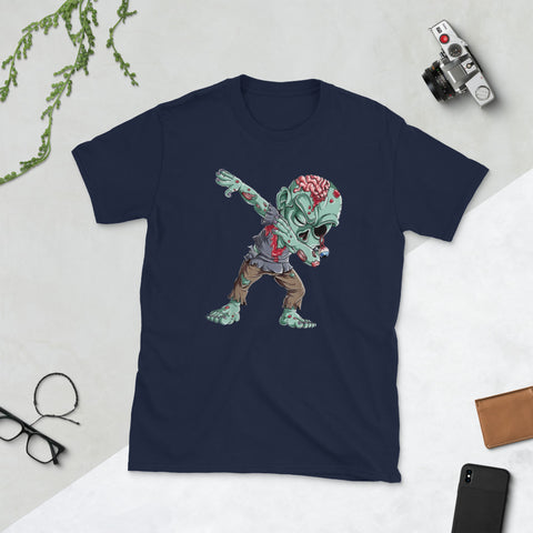 Image of Dabbing Zombie Halloween Funny Zombies Short-Sleeve Unisex T-Shirt