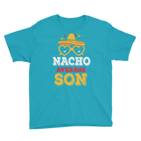 Image of Nacho Average Son Youth Short Sleeve T-Shirt, Cinco De Mayo Shirt For Kids