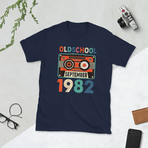 Old School September 1982 37th 37 Yrs Birthday Short-Sleeve Unisex T-Shirt