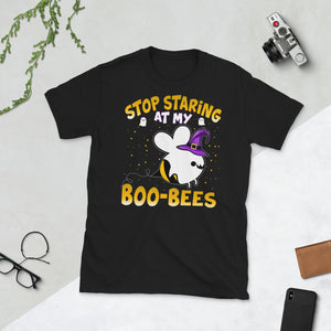 Stop Staring At My Boo Bees Halloween Short-Sleeve Unisex T-Shirt