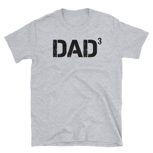 Personalized Dad Of Three Kids Short-Sleeve Unisex T-Shirt, Father's Day Shirt, Dad Gift. Husband Gift For Father's Day