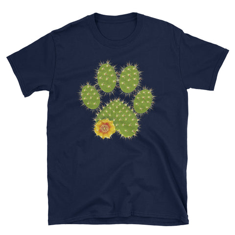 Image of Funny Dogs Paw Mix Flower Succulent Cactus Short-Sleeve Unisex T-Shirt