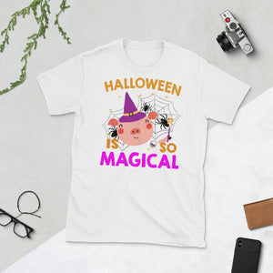 Halloween Witch Pig Halloween Is So Magical Short-Sleeve Unisex T-Shirt
