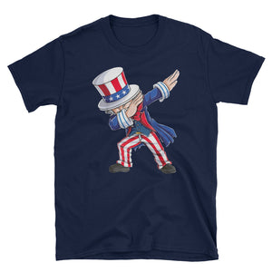 Dabbing Uncle Sam 4th of July Short-Sleeve Unisex T-Shirt