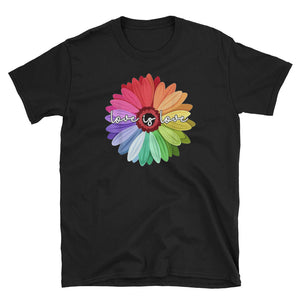 Love Is Love Daisy Lgbt Rainbow Short-Sleeve Unisex T-Shirt, LGBTQ Pride Shirt, Lesbian Shirt, Gay Shirt
