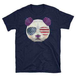 American Panda Wear Glasses 4th Of July Short-Sleeve Unisex T-Shirt, Independence Day Shirt