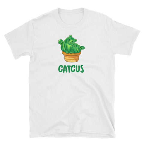 Image of Funny Catcus Cactus Cat Short-Sleeve Unisex T-Shirt, Cactus Lover Shirt, Cat Lover Shirt