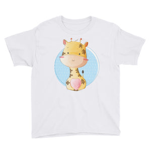Cute Baby Giraffe Youth Short Sleeve T-Shirt, Funny Giraffe Shirt For Kids