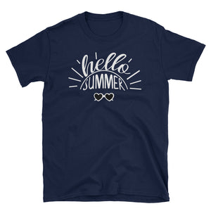 Hello Summer Short-Sleeve Unisex T-Shirt, Vacation Shirt