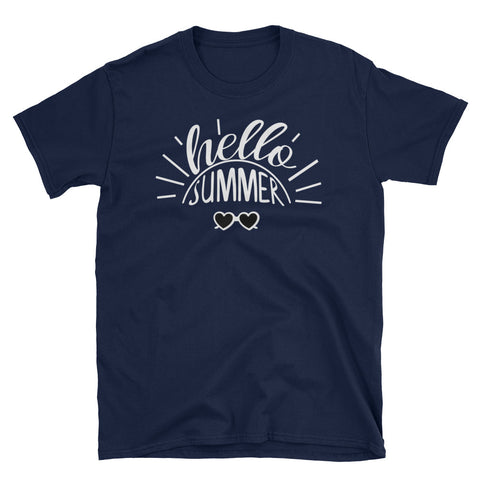Image of Hello Summer Short-Sleeve Unisex T-Shirt, Vacation Shirt