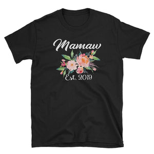 Personalized Mamaw Est 2019 Short-Sleeve Unisex T-Shirt, Gift for New Mamaw, Grandma, GiGi, Nana, Grammy ...