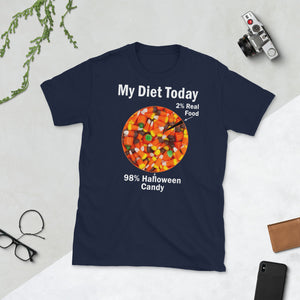 Pie Chart Candy Diet Halloween Short-Sleeve Unisex T-Shirt