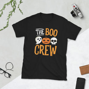 The Boo Crew Halloween Ghost Skull Short-Sleeve Unisex T-Shirt