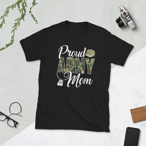 Proud Army Mom Shirt Mother's Day Gift Short-Sleeve Unisex T-Shirt