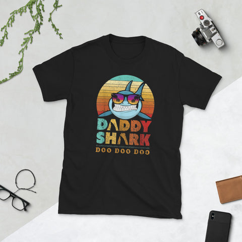 Image of Daddy Shark T-Shirt Doo Doo Doo Tee Short-Sleeve Unisex T-Shirt