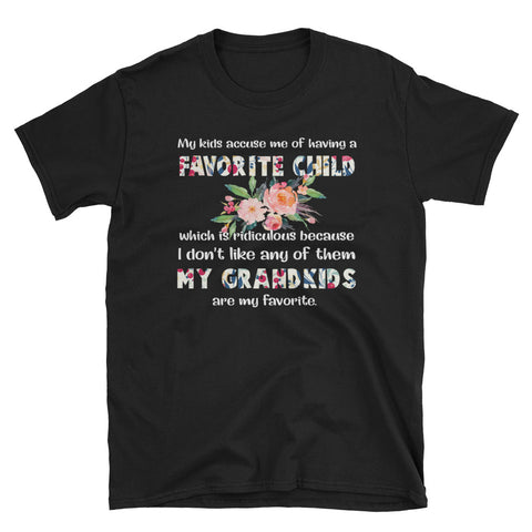 Image of My Grandkids Are My Favorite Short-Sleeve Unisex T-Shirt, Funny Gift For Grandma